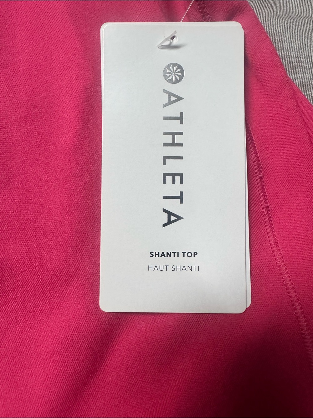 Athleta Shanti PowerVita Long Sleeve Crop Top Pink NWT Medium Thumbholes - Picture 4 of 12
